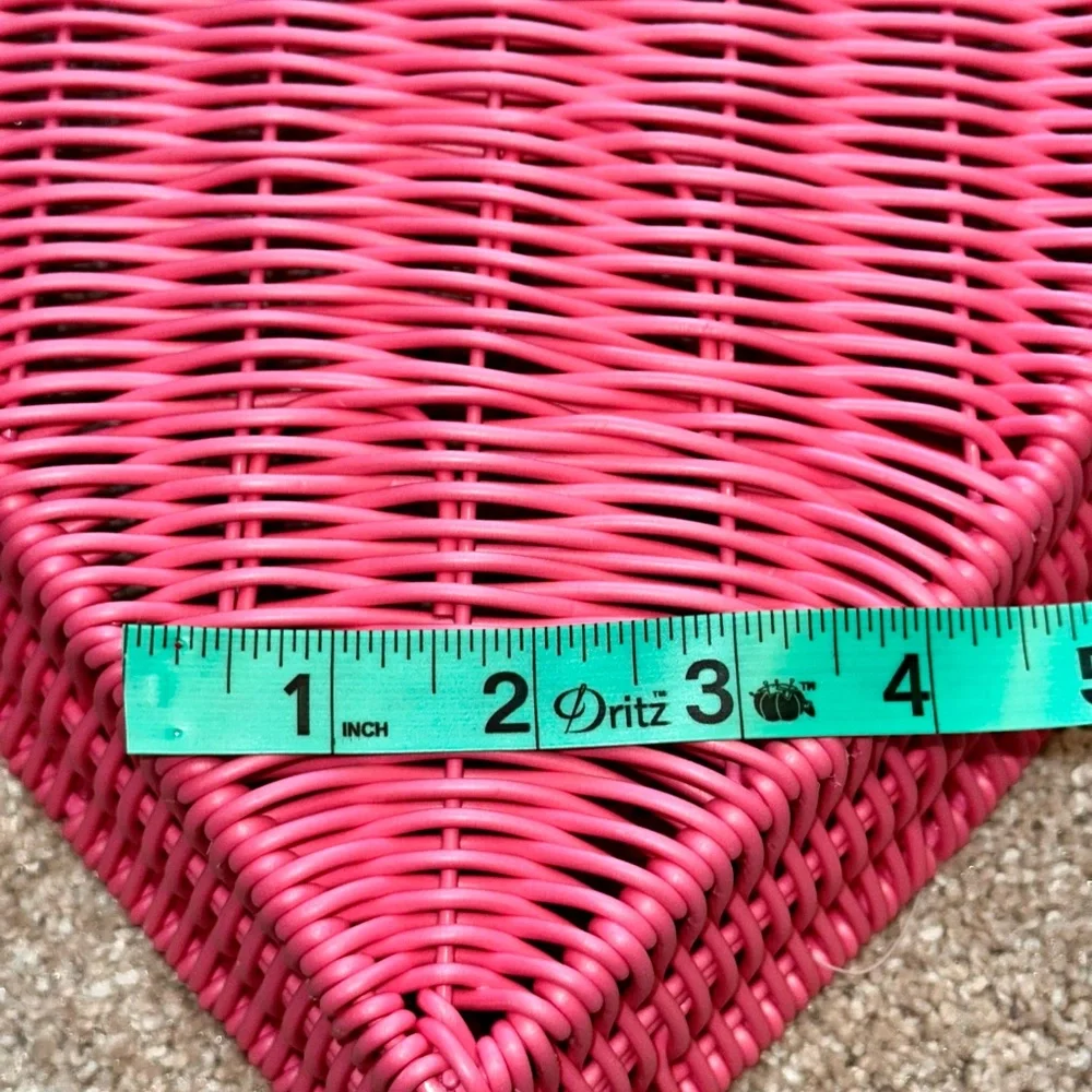 NWT Hobby Lobby Pink Heart-Shaped Wicker Basket.